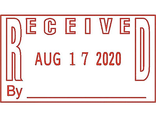 كوسكو 2000 بلس 011092 ES Dater، تاريخ الاستلام + التاريخ، 1 × 1 13/16، أحمر - Image 3